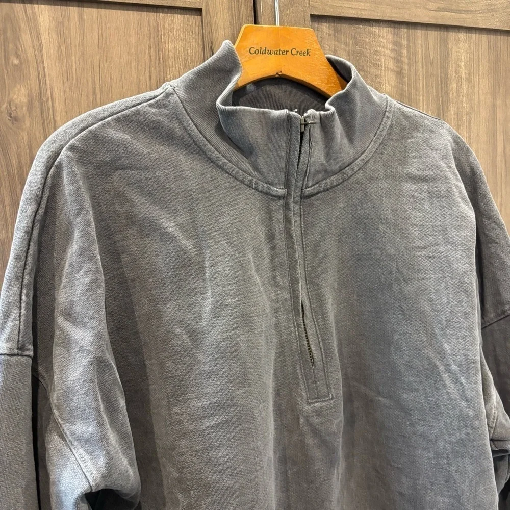 Talentless half zip pullover Sweatshirt Gray Large - Picture 4 of 11